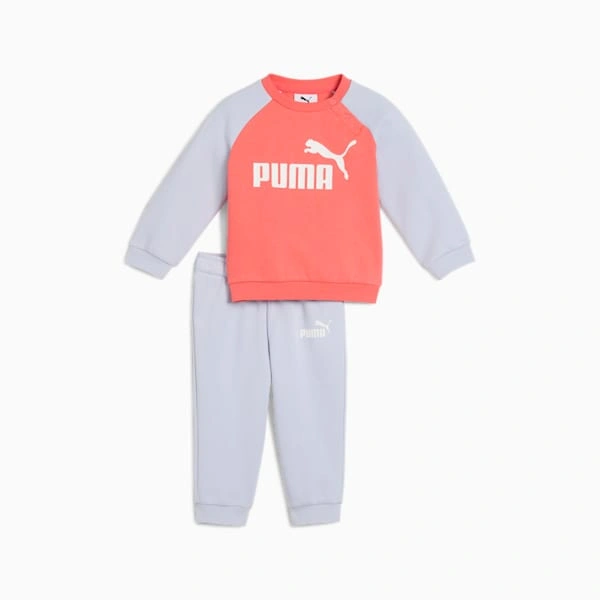 PUMA Minicats Basics: Superzachte Raglan Set voor Kleine Avonturiers! Kleurrijk en Comfortabel.